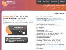 Tablet Screenshot of clementine-player.org
